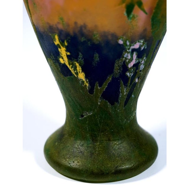 Art Nouveau Cameo Vase with Primroses Decor from Daum Nancy, France, 1920 For Sale - Image 10 of 12