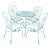 Wrought Iron Nautilus Shell Dining Set- Table and 4 Chairs For Sale