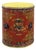 Oriental Tibetan Style Red Auspicious Flower Motifs Drum Table For Sale