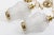 Metal 1950s French Rococo Brass Chain Pendant Lights, Acid-Etched Pressed Crystal Shades - A Pair For Sale - Image 7 of 12
