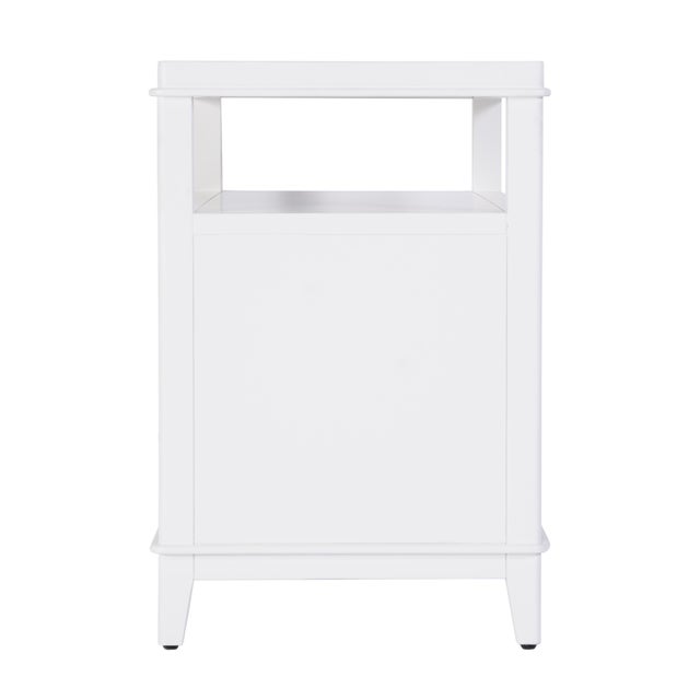 2020s Highbury 28 in. W Rectangular Wood 2 Drawer Nightstand with Open Shelf, Smooth White For Sale - Image 5 of 8