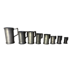 Graduated Pewter Measures, Set of Eight