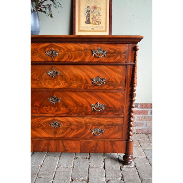 Antique Dutch Mahogany Chest of Drawers, 1820 For Sale - Image 4 of 10