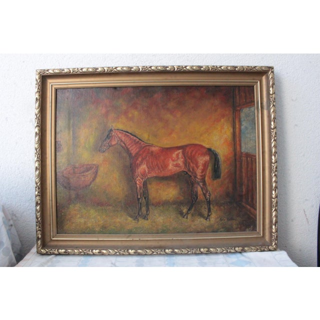 Kalo Zoltan, Chestnut Horse, 1950s, Oil on Canvas, Framed For Sale - Image 13 of 13