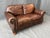 American Thomasville Traditional Brown Leather Loveseat For Sale - Image 3 of 12