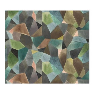 Designer Guild Geo Moderne Jade Linen Cotton Abstract Water & Stain Resistant Upholstery Drapery Fabric For Sale