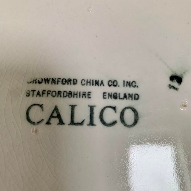 Ceramic 1960s Crownford Staffordshire Calico Domed Round Cheese Plate For Sale - Image 7 of 8
