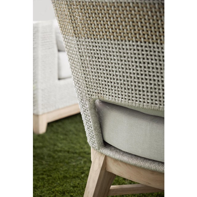 Tapestry Teak & Rope Outdoor Club Chair For Sale - Image 11 of 12