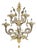 Imperial Italian Ca Rezzonico with Gold Flowers and Leaves Murano Glass For Sale