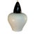 Vintage MCM Pendant Light in Semi Translucent White Glass and Red Top by Louis Kalff, 1950s For Sale - Image 9 of 9