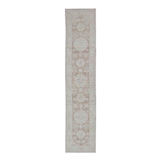 Khotan Design Runner With Geometric-Circle Medallion's by Keivan Woven Arts 2'9 X 14'4 For Sale