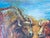 Late 20th Century Oversized Mid-Century Western Expressionist Bison Buffalo Original Impasto Oil Painting Gallery Wrap Canvas For Sale In Portland, ME - Image 6 of 12