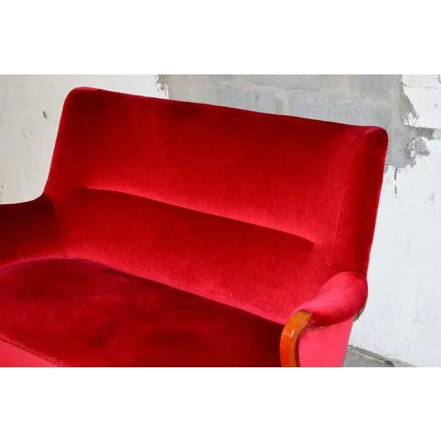 1940s Vintage Swedish Art Moderne Settee Sofa For Sale - Image 5 of 10