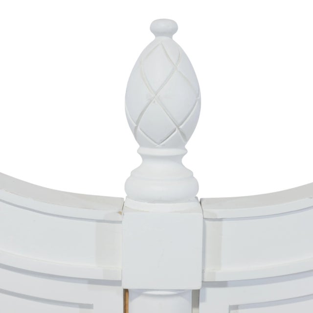 White Thomasville Pagoda Headboard, Kingsize Double Pagoda Headboard. For Sale - Image 8 of 11