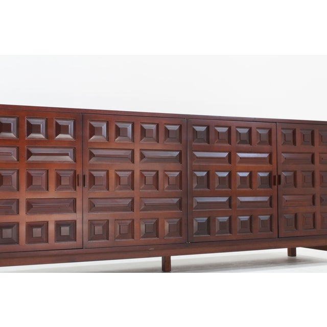 Vintage Brutalist Spanish Credenza, 1970s For Sale - Image 6 of 10