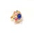 Baroque "Capri" Vintage Sapphire & Rose Cut Diamond & Sapphire, Ring -18k Gold & Silver For Sale - Image 3 of 18
