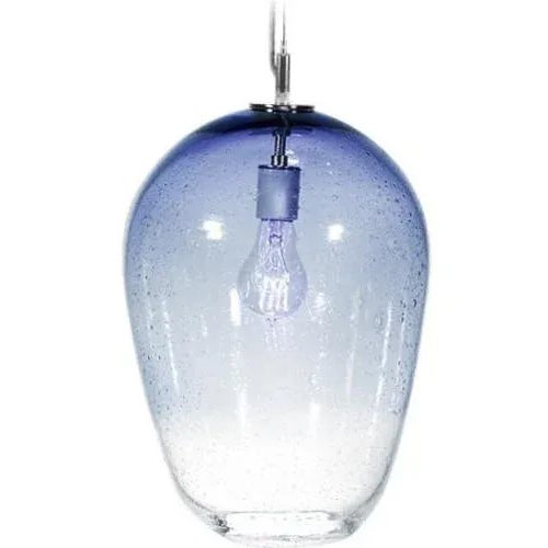 Tempo Zenith Pendant Light from the Fizz Collection in Steel Blue For Sale - Image 4 of 4