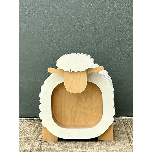 Vintage Sculptural Wood Sheep Low Stool For Sale In West Palm - Image 6 of 13