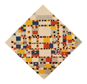 1958 After Piet Mondrian "Victory Boogie-Woogie (Unfinished)" Full-Color Print From England