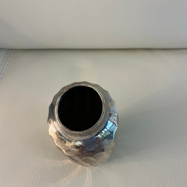 1990s Mini Sterling Silver Vase For Sale - Image 4 of 5