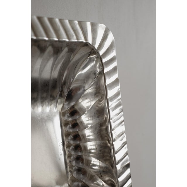 Vintage Silver-Plated Fluted Dish For Sale - Image 9 of 10