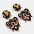 Isabel Canovas Tortoise Resin Dangle Carved Clip Earrings For Sale - Image 4 of 6