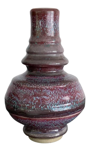 Asian Flambe Studio Pottery Vase
