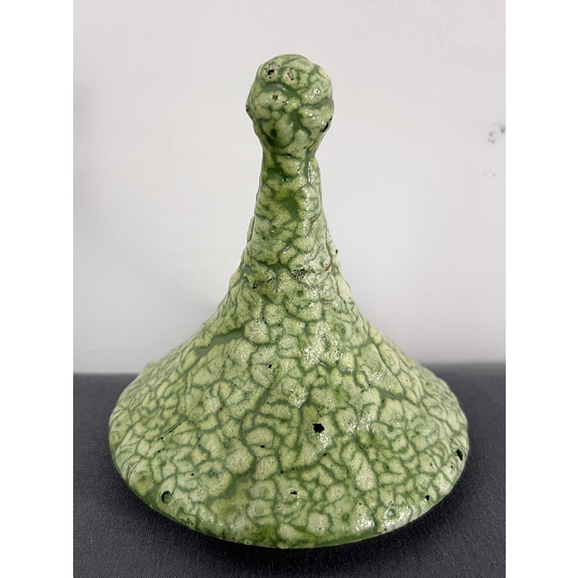 Vintage Volcanic Glaze Ceramic Studio Art Pottery Covered Urn Vessel For Sale In Houston - Image 6 of 8