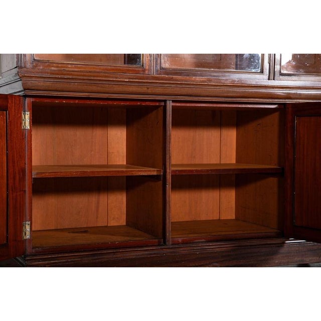 Antique English Triple Glazed Bookcase in Mahogany, 1870 For Sale - Image 15 of 18