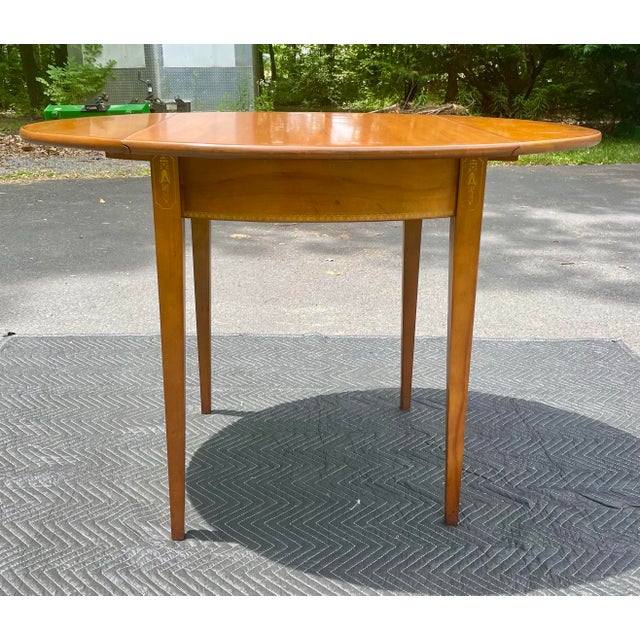 L. Hitchcock Stenciled Drop Leaf Apprentice Table For Sale - Image 6 of 12