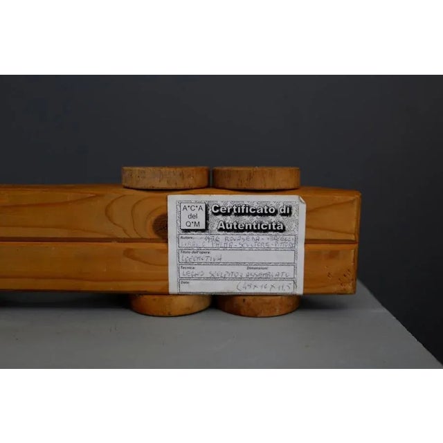 Futurist Wood Sculpture by Urano Palma, 1950s For Sale - Image 9 of 10