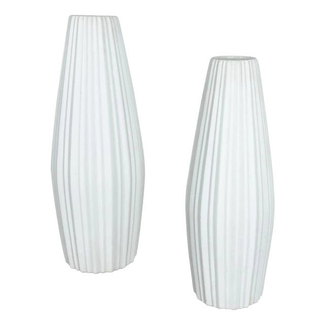 Op Art Porcelain Vase from Heinrich Selb, Germany, 1970s, Set of 2 For Sale