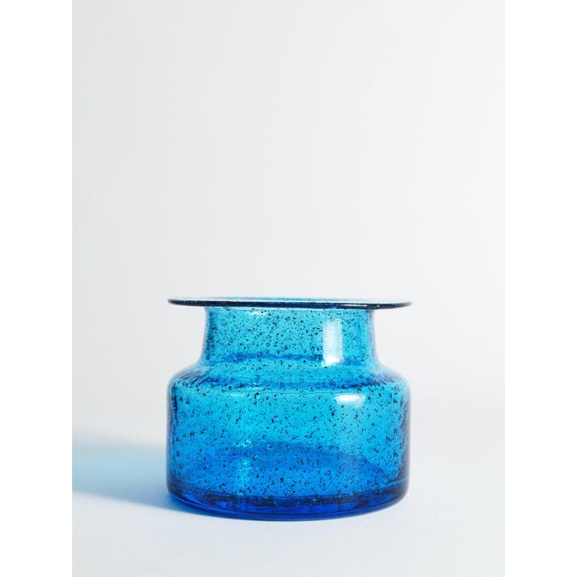 Cobalt Blue Bubble Glass Vases by Erik Höglund for Boda, 1960, Set of 2 For Sale - Image 18 of 18