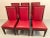 Holly Hunt 1980s Red Leather Dinning Chairs Set of 8 For Sale - Image 11 of 13