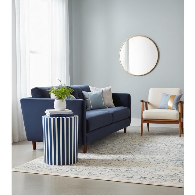 Modernist Moroccan Inlay Style Striped Resin Pedestal Table For Sale In West Palm - Image 6 of 9