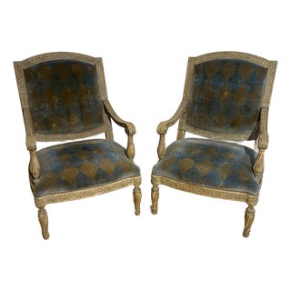 1990s Pair Dennis & Leen / Formations Carved Italian Chairs #Ch-03 For Sale