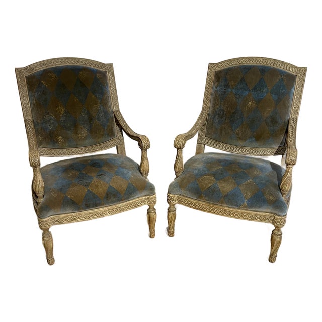 1990s Pair Dennis & Leen / Formations Carved Italian Chairs #Ch-03 For Sale