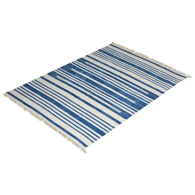 Not Yet Made - Made To Order Orchid Rug, 8x10, Blue & White For Sale - Image 5 of 5