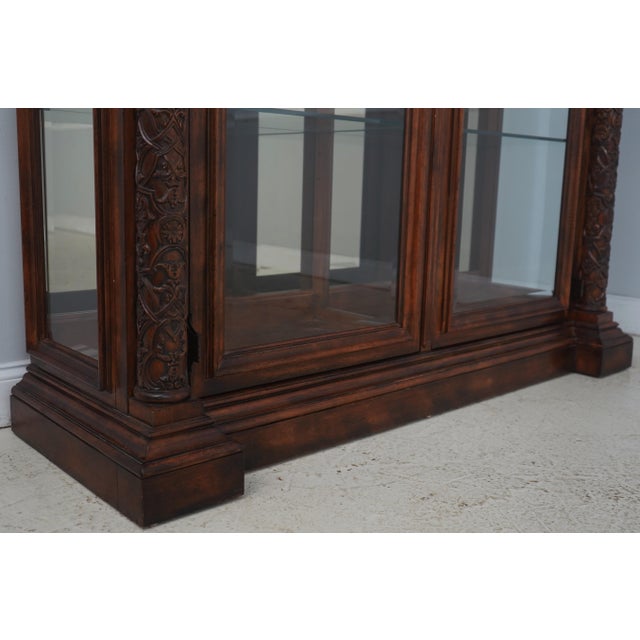 Brown Henredon Extremely Large Curio China Cabinet For Sale - Image 8 of 17