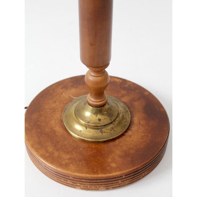 Vintage Faux Bois Floor Lamp With Hand Painted Pinecone Shade For Sale - Image 15 of 18
