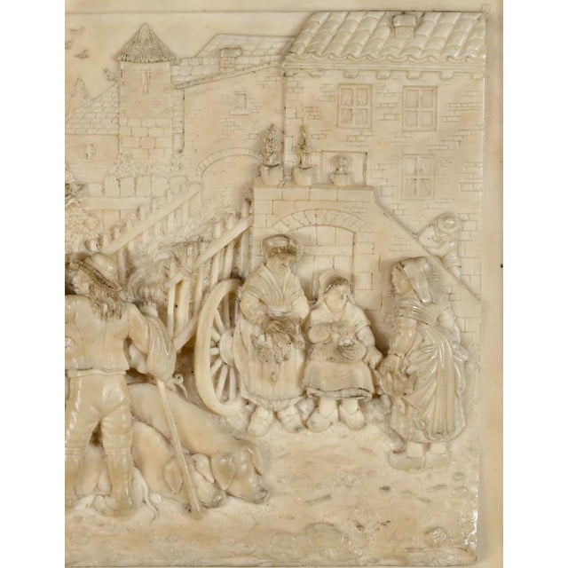 Bas-Relief Painting in Petrified Limestone by C. F. Becker, Late 19th Century For Sale - Image 5 of 15