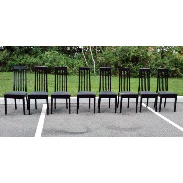 Calligaris Italian Designer Dining Table With 8 Chairs on Sale Now $1995 Bon Ton 95" Dining Table Eight Chairs For Sale - Image 9 of 11