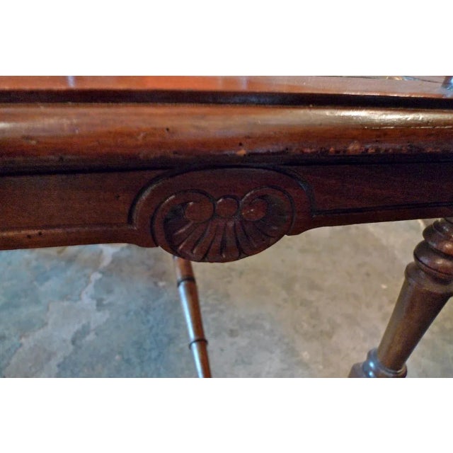 Wood 19th Century French Carved and Stained Walnut Stool. For Sale - Image 7 of 12