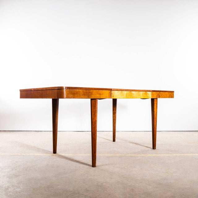 1950s Vintage Rectangular Extendable Halabala Dining Table from Up Zavody, 1950s For Sale - Image 5 of 17