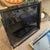 1970s Set of Two 1970s Mid-Century Modern Black Lucite and Brass Barware Trays For Sale - Image 5 of 14