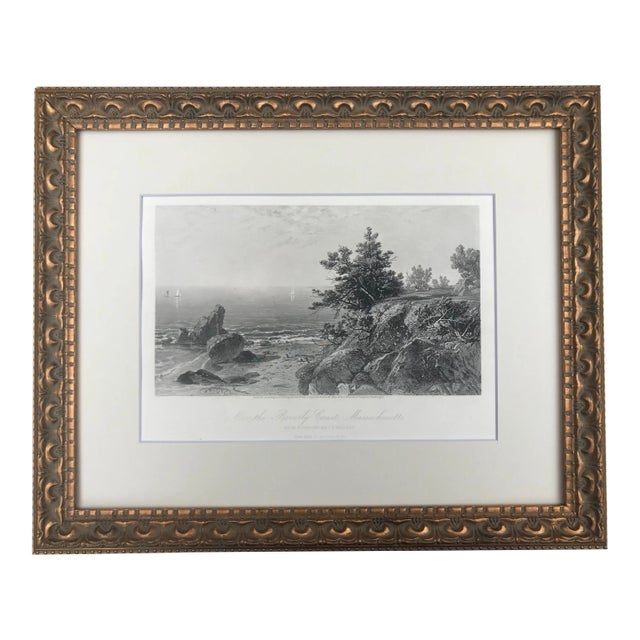 Original Antique Engraving the Coast of Beverly Massachusetts Published 1874 For Sale