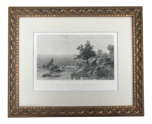 Original Antique Engraving the Coast of Beverly Massachusetts Published 1874