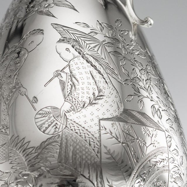 Metal 19th Century Victorian Style Silver Wine Jug, 1879 For Sale - Image 7 of 18