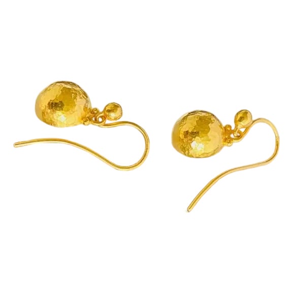 Vintage Gurhan 24k Spell Gold Single Drop Earrings, Original Alloy, Non-Recycled Gold, Brand New For Sale