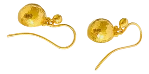 Vintage Gurhan 24k Spell Gold Single Drop Earrings, Original Alloy, Non-Recycled Gold, Brand New